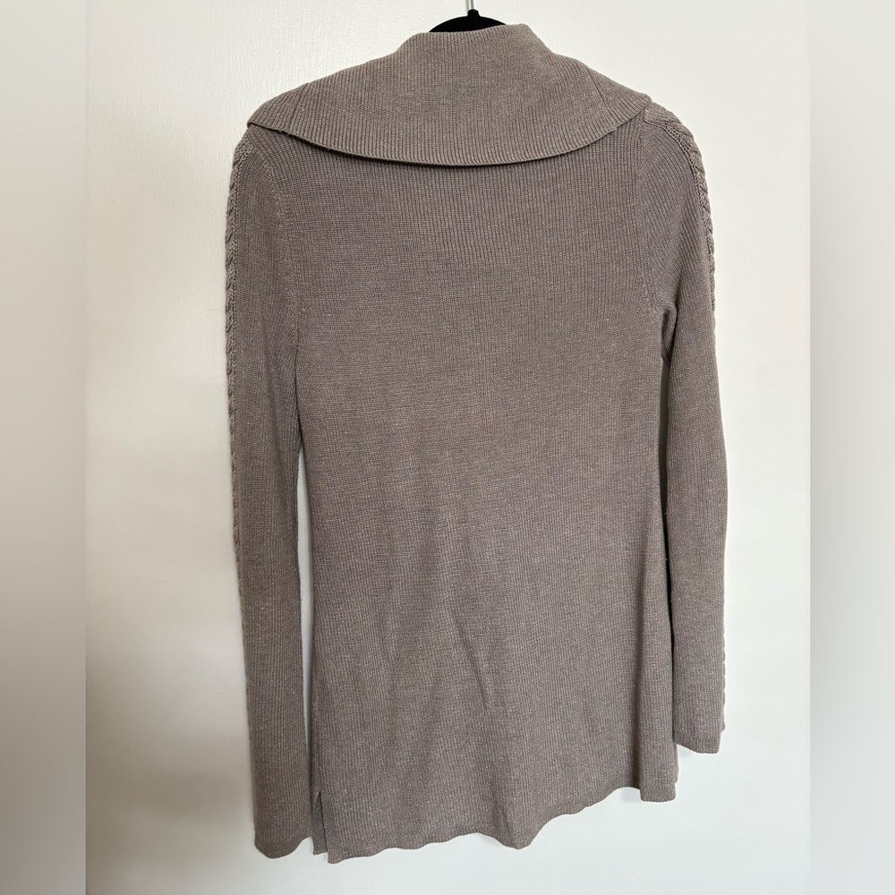 White House Black Market Taupe Cowl Neck Sweater - Picture 2 of 5